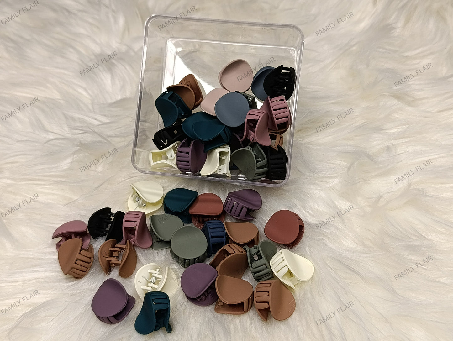 Matte finished hair clips