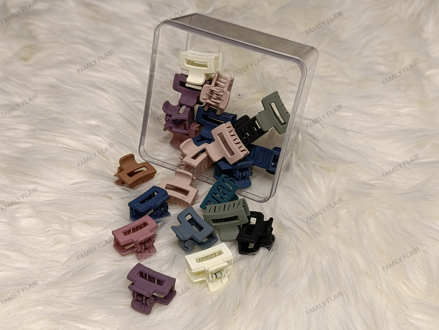 Matte finished hair clips (24Pcs)