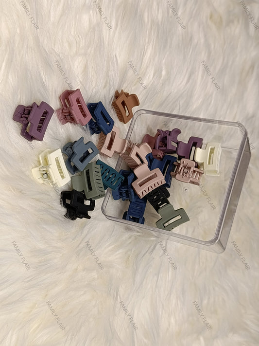 Matte finished hair clips (24Pcs)