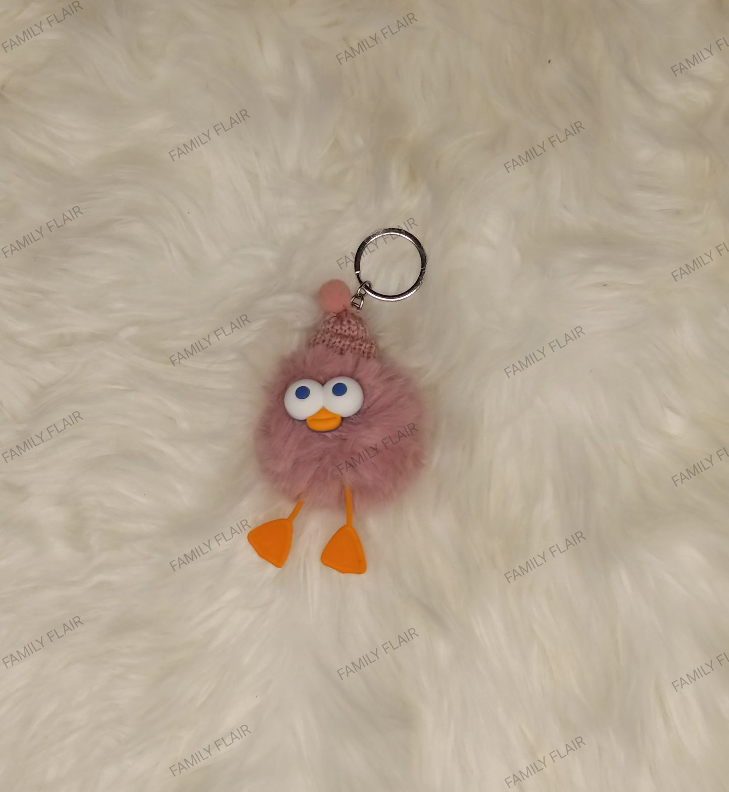 Pom pom keychain